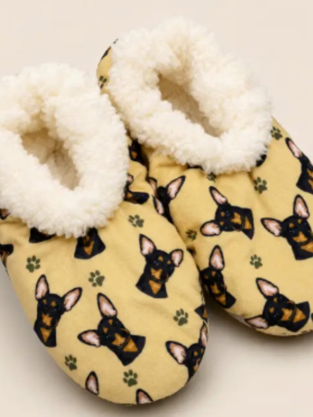 Slippers Chihuahua blk/tan NWT